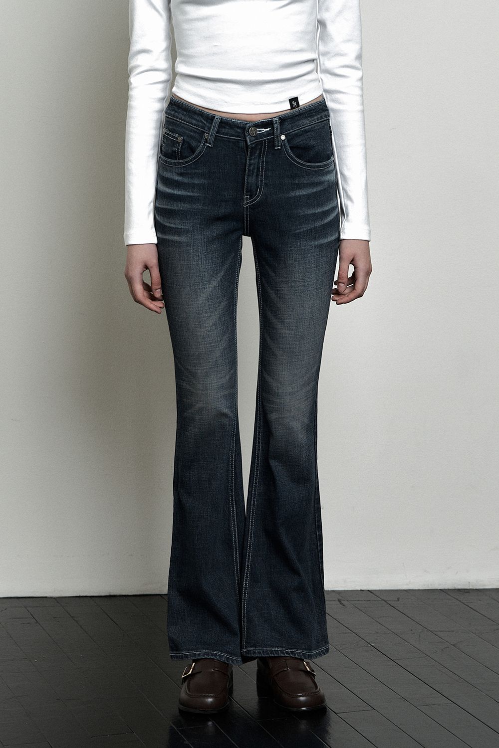 MUSINSA | SYNERJYN SAND CAT WASHING DENIM PANTS BLUE