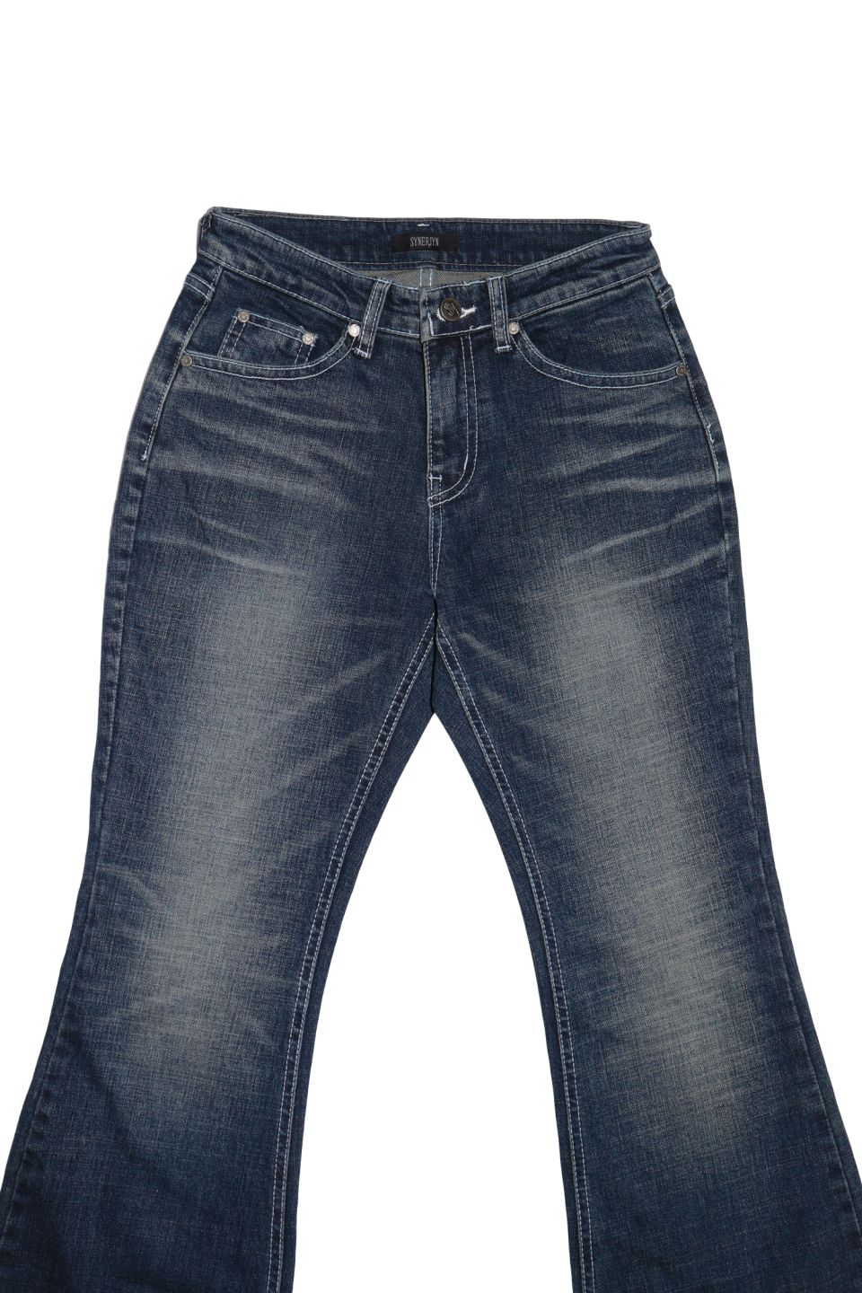 MUSINSA公式 | SYNERJYN SAND CAT WASHING DENIM PANTS BLUE