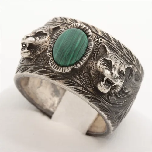 グッチ ガーデン キャットヘッド 925×カラーストーン リング 25