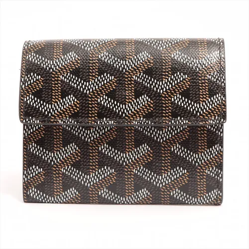 ゴヤール マリニー PVC×レザー コインケース ブラック ABランクの