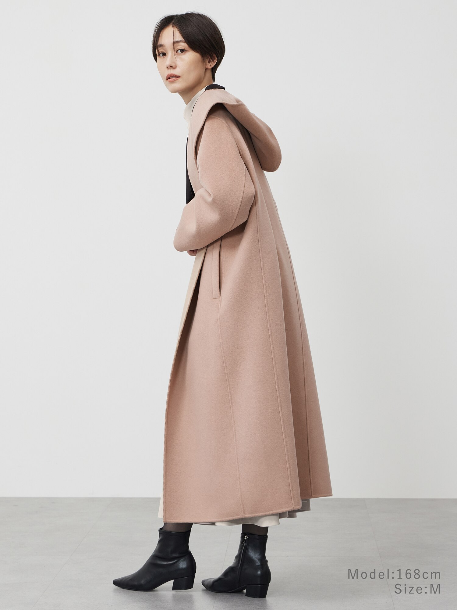 PLST(プラステ)公式 | ウールブレンドリバーフーディーロングコート