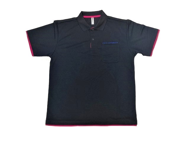 中大ドライレイヤードポロシャツ ブラック×ホットピンク | 中央大学