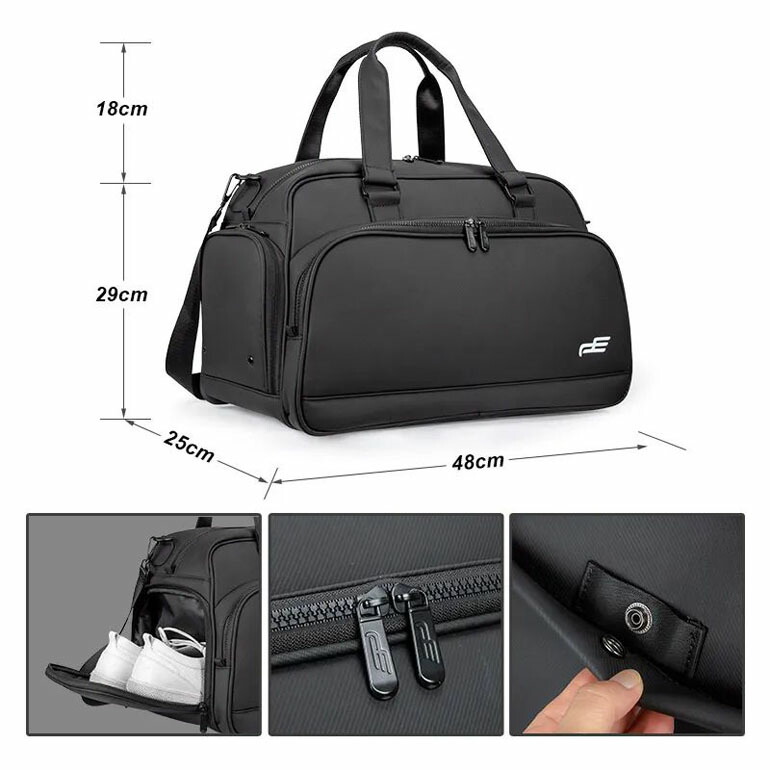 収納力抜群！シューズ収納付きゴルフボストンバッグ(IF-GF0340