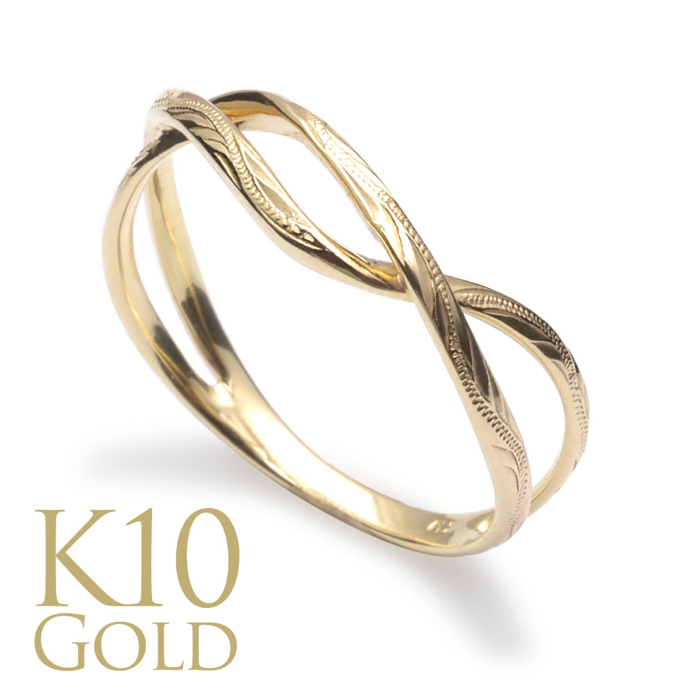 ハワイアンジュエリー 指輪 リング K18 ゴールド ホア ゴールドリング