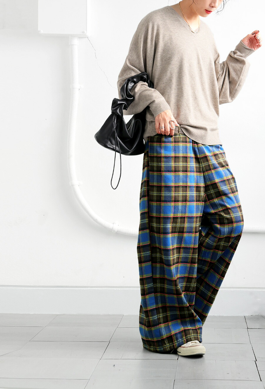 チェック柄パンツ パンツ レディース ボトムス 送料無料・(500)メール