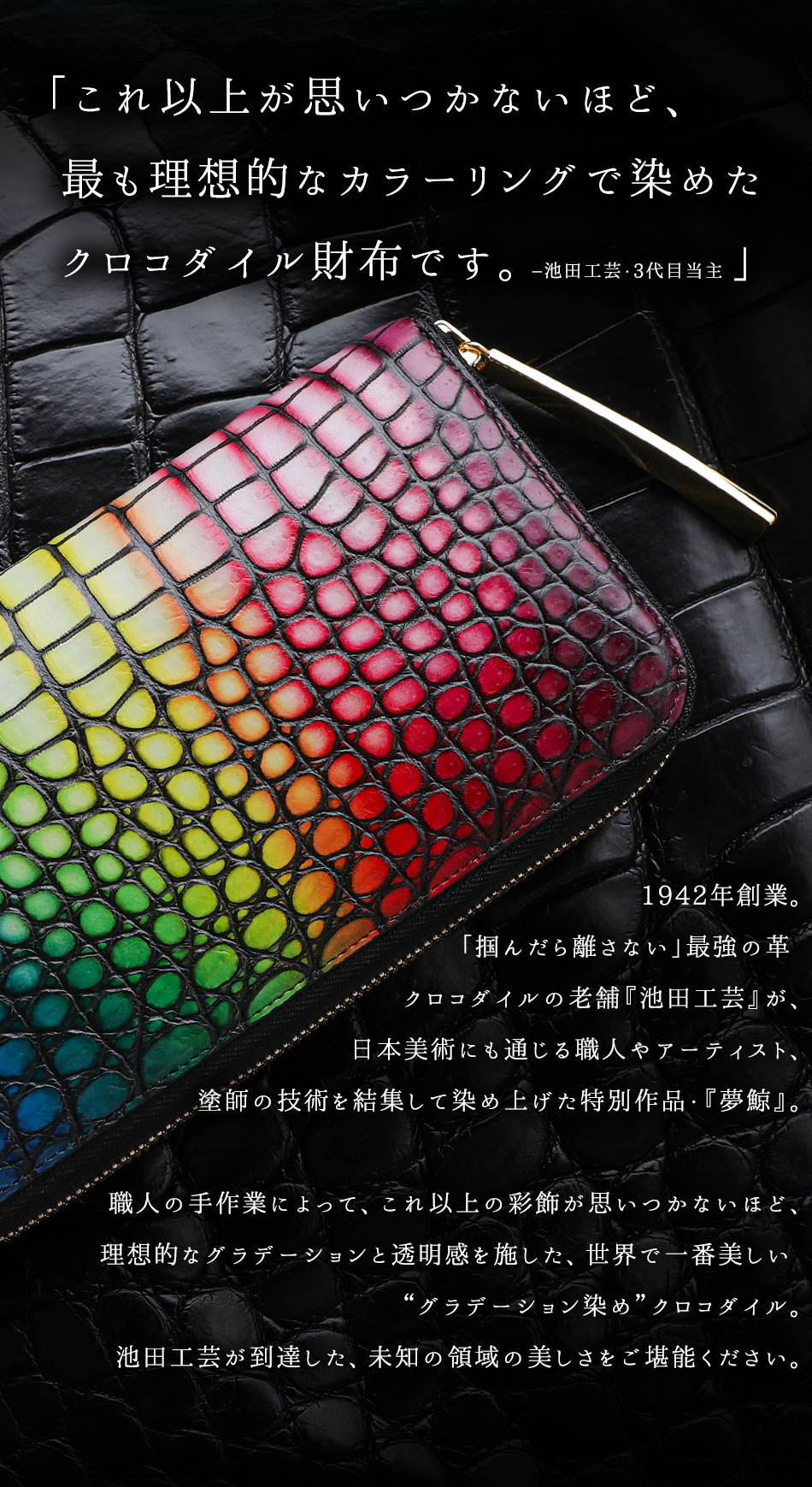 池田工芸】夢を運ぶ「虹色の鯨」がテーマの最高傑作グラデーション染め