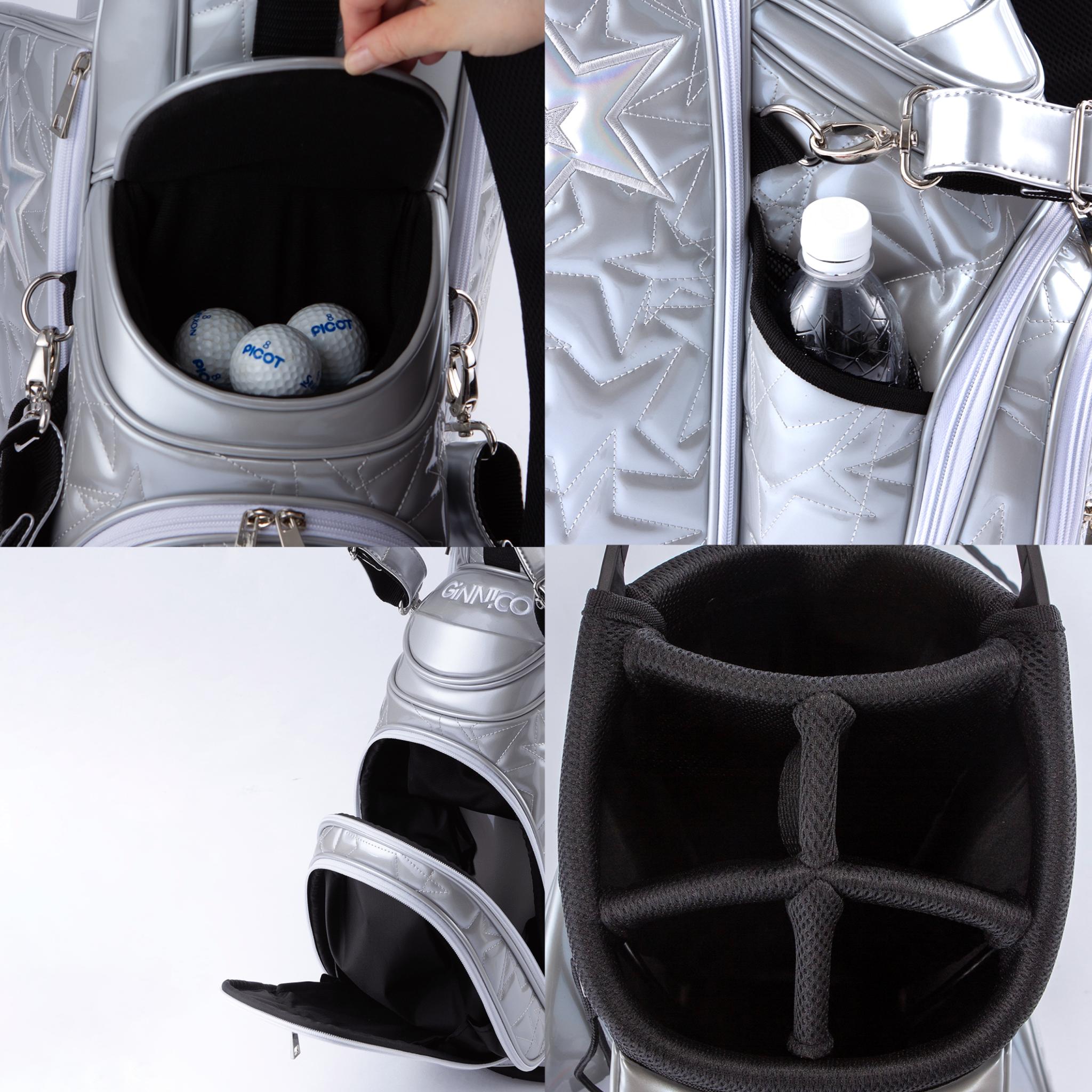 楽天市場】キャディバッグ ジニコ ブルーネイビー ゴルフバッグ