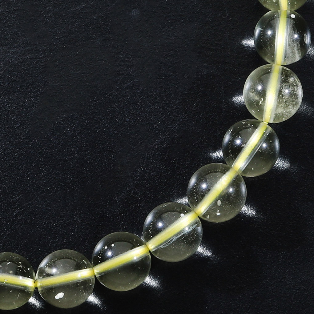 リビアングラス ブレスレット 7.3mm 18cm メンズ M レディース L