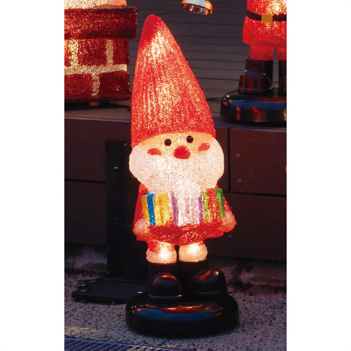 楽天市場】LEDモチーフ サンタの森 ギフトボックス 高さ48cm 1台送料