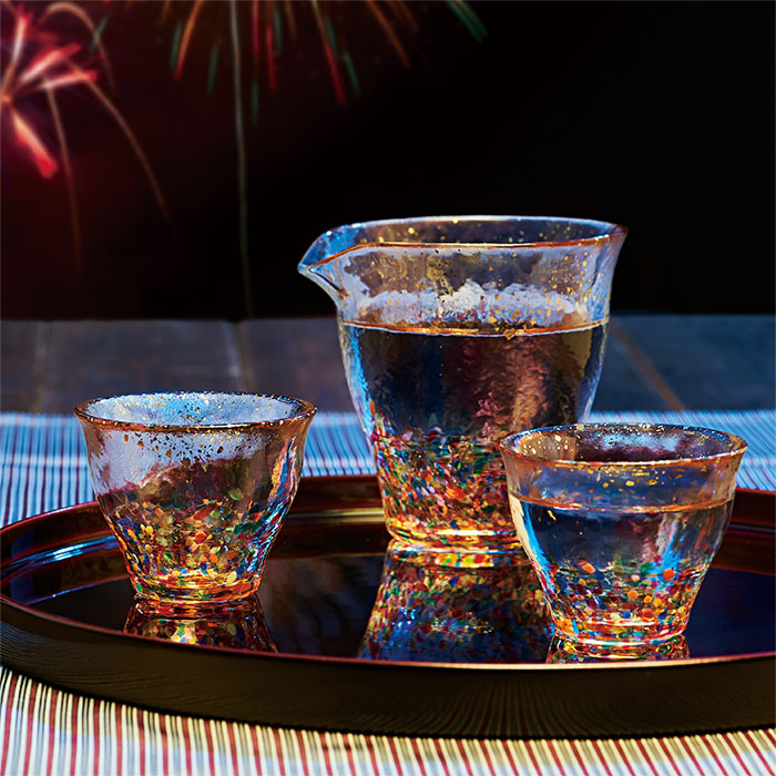 楽天市場】かき氷 器 カップ 【 津軽びいどろ HANABI はなび 金彩