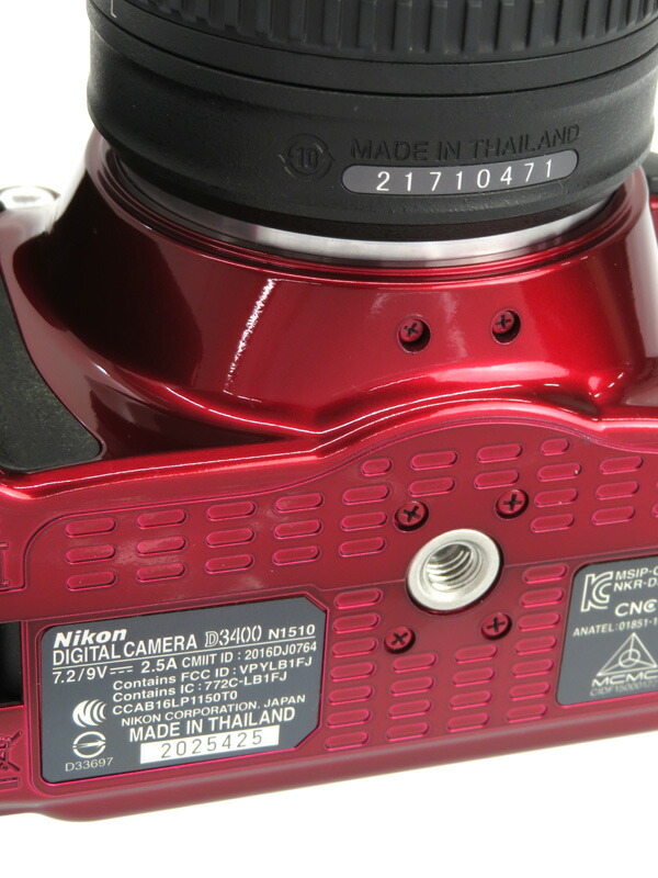 Nikon】ニコン『D3400ダブルズームキット』D3400WZRD レッド 2416万