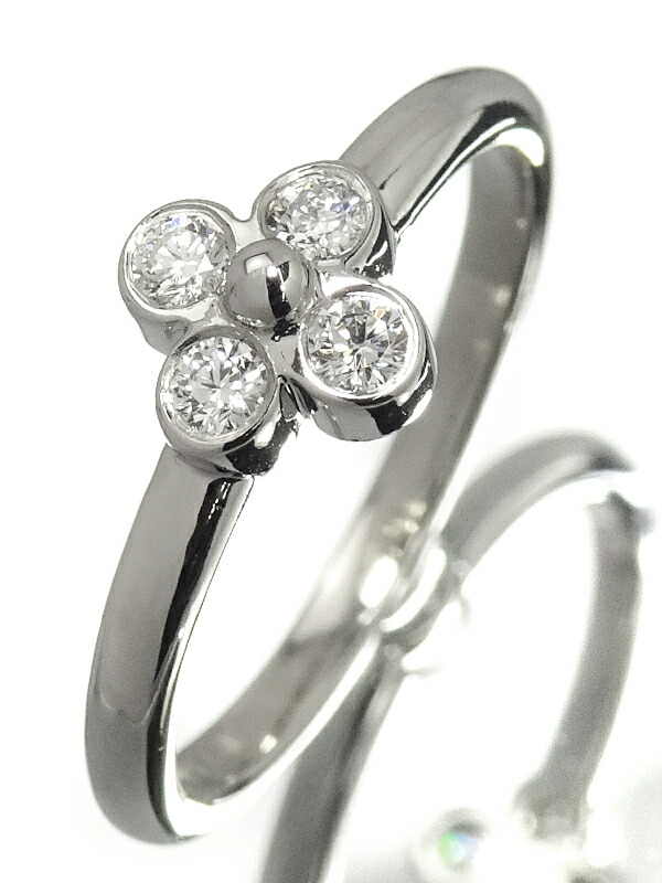 TIFFANY＆Co.】【ベゼルセット】ティファニー『PT950 フラワーレース