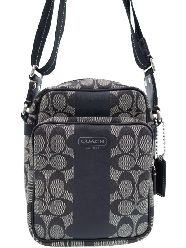COACH】コーチ『ヘリテージ ストライプ シグネチャー フライトバッグ