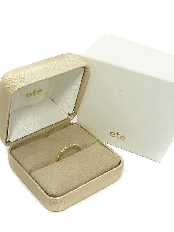 ete】エテ『K18YG レイヤード リング ダイヤモンド0.08ct』11号 1週間