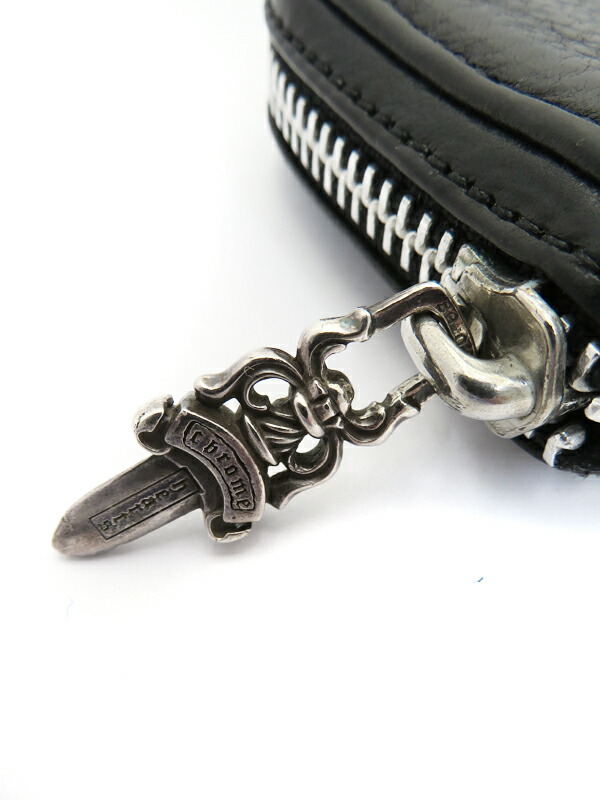 CHROME HEARTS】クロムハーツ『ダガーラウンドジップレザーコイン