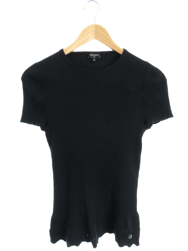 CHANEL】【イタリア製】【トップス】シャネル『半袖ニット size40