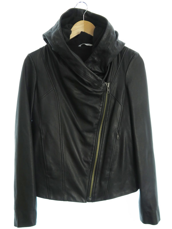 HELMUT LANG】【アウター】ヘルムートラング『フード付 レザー