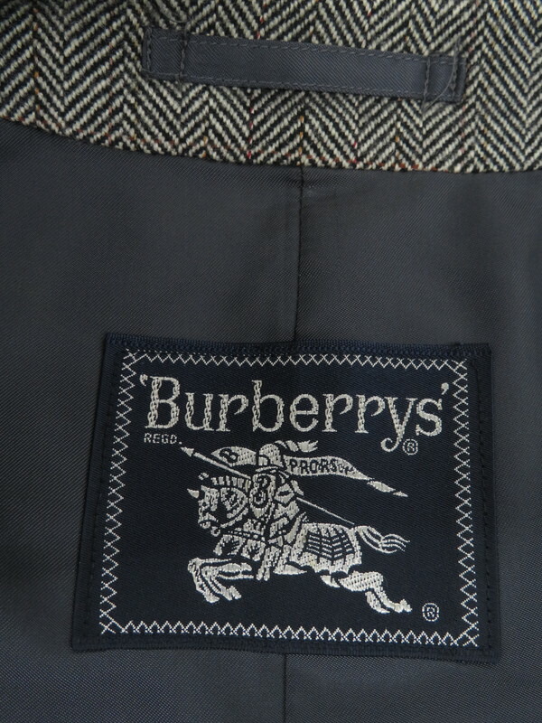 BURBERRY'S】【C-TK83】【ヘリンボーン】バーバリーズ『ウールステン
