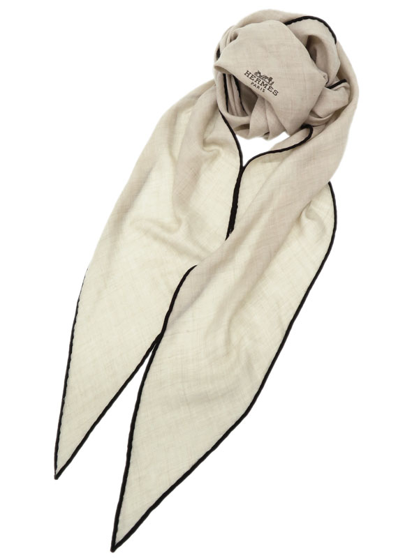 HERMES】【カシミヤ×シルク】【ひし形】【フランス製】エルメス『大判