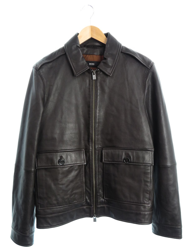 HUGO BOSS】【アウター】ヒューゴボス『レザージャケット size44