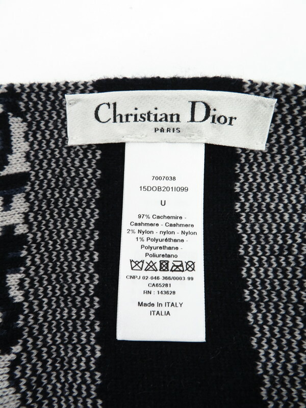Christian Dior】クリスチャンディオール『ロゴ オブリーク カシミヤ混