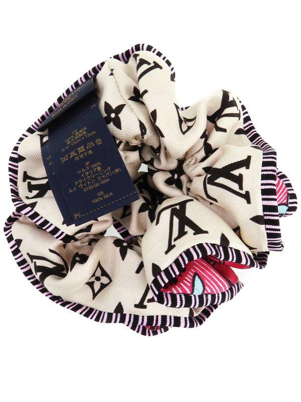 LOUIS VUITTON】ルイヴィトン『シュシュ・モノグラム タイルズ』M78435