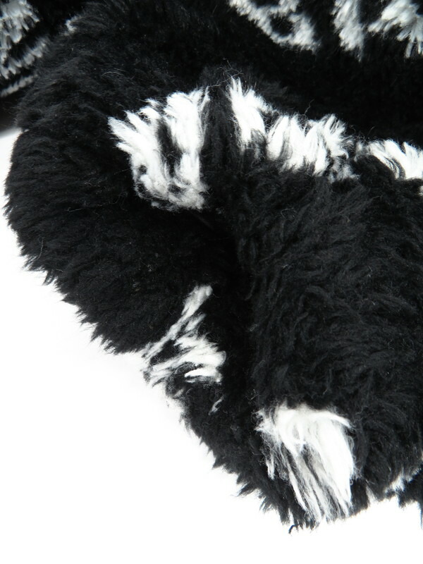 BALENCIAGA】バレンシアガ『ロゴ総柄 ボア ジップアップジャケット