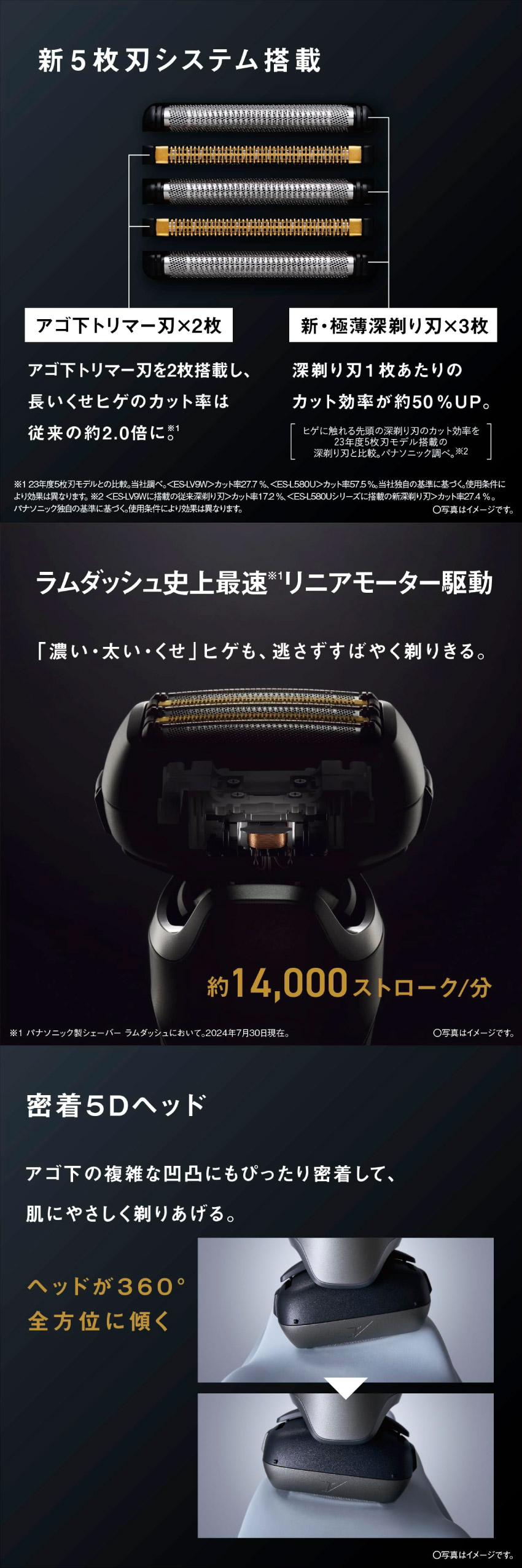 楽天市場】Panasonic パナソニック ラムダッシュPRO 5枚刃 ES-L570W-S