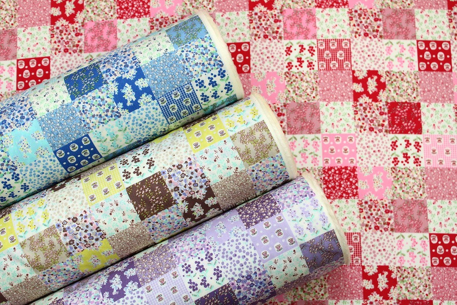 楽天市場】【10cm単位価格】 ミニ パッチワーク風 小花 ブロード 綿100