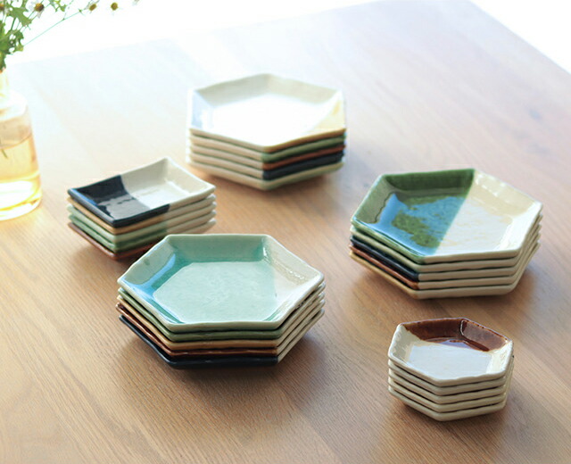 楽天市場】m.m.d. true colors line 取皿 5分掛け(取り皿 六角