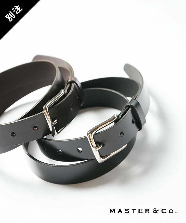 MC1114WH]MASTER&Co.(マスターアンドコー) 別注 レザー ベルト | WOODY