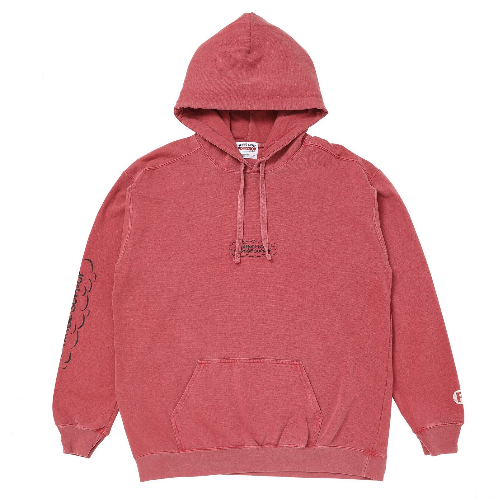 PORKCHOP - RUNNING LOGO HOODIE - CRIMSON RED / プルオーバー