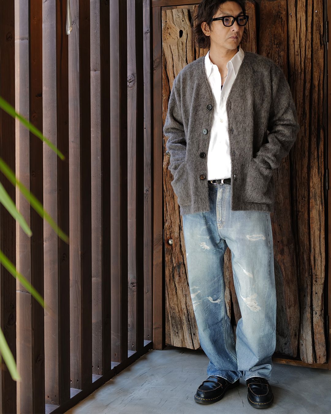 OUR LEGACY - CARDIGAN Mole Grey Hairy Wool | River