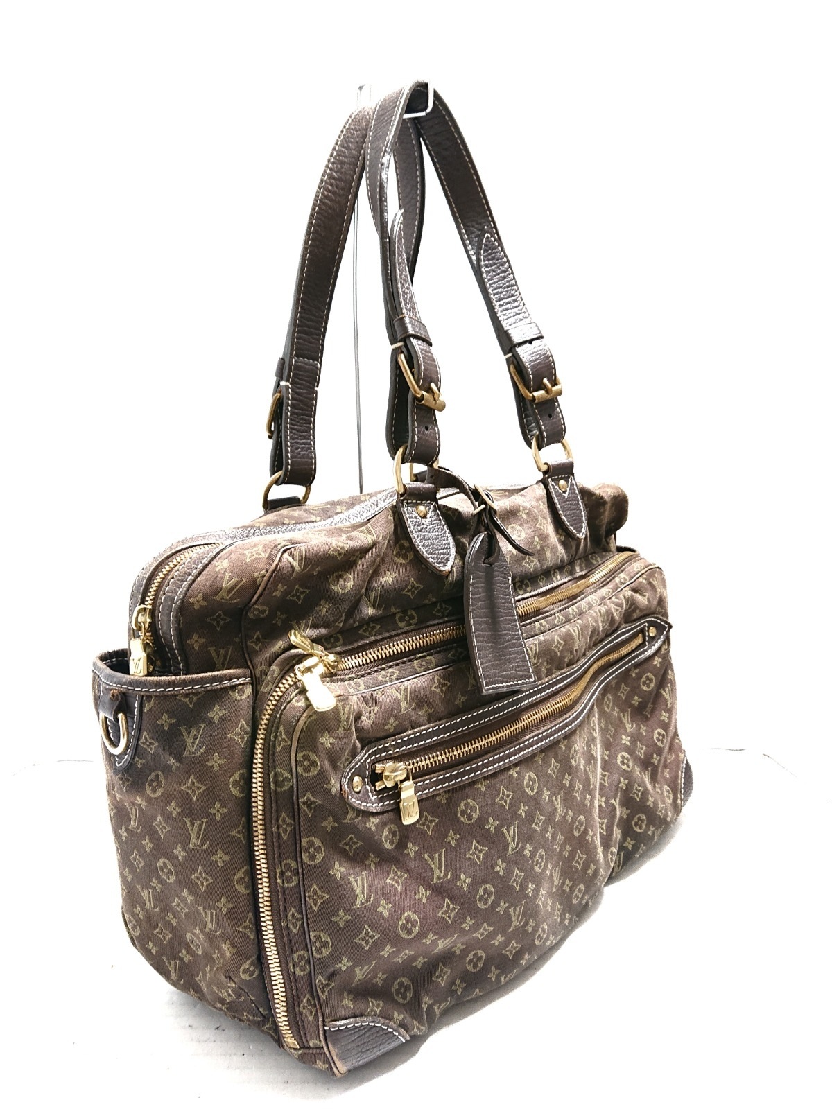 ルイヴィトン/ショルダーバッグ/サックアランジェ/エベヌ/コットン