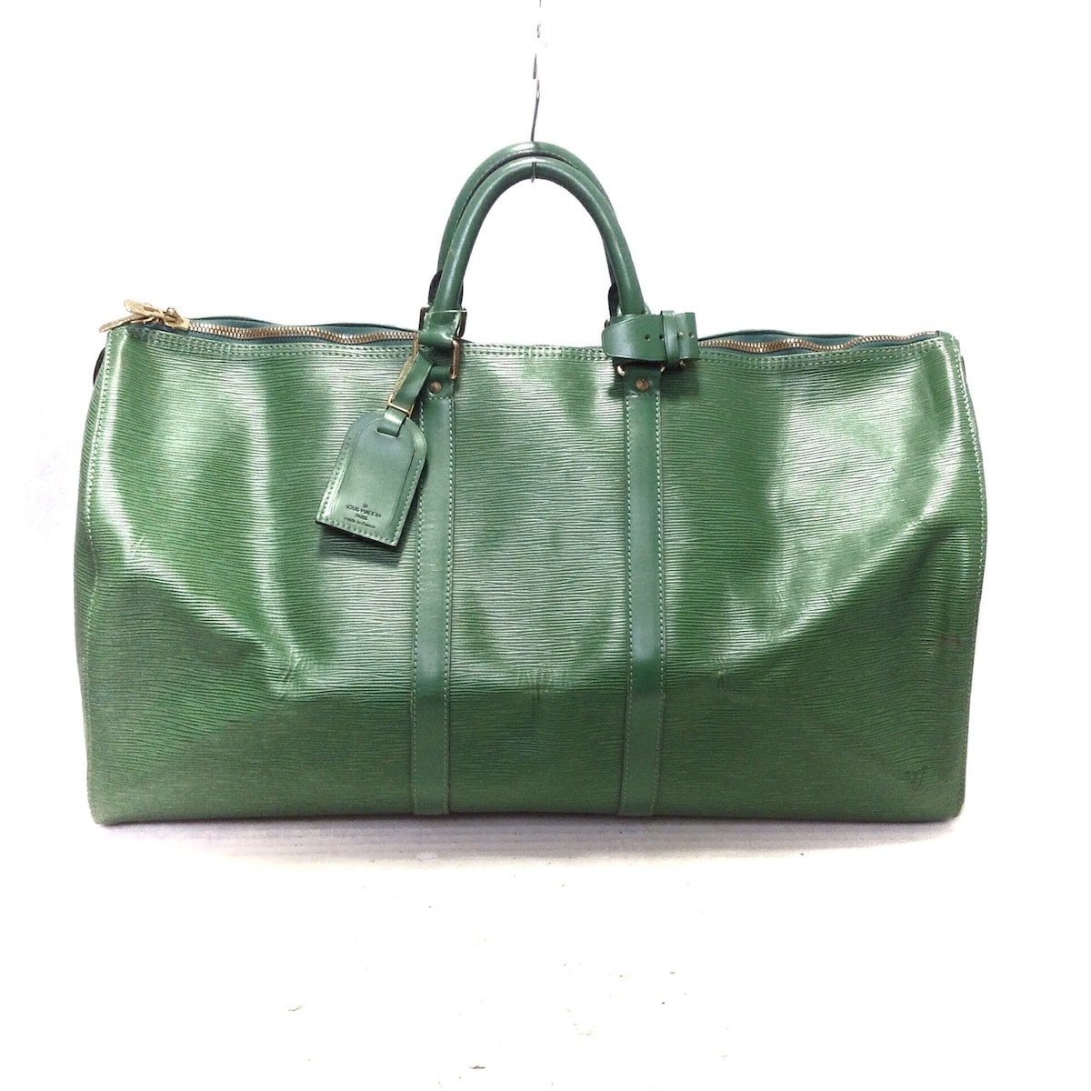 ルイヴィトン/ボストンバッグ/キーポル55/ボルネオグリーン/レザー（LV