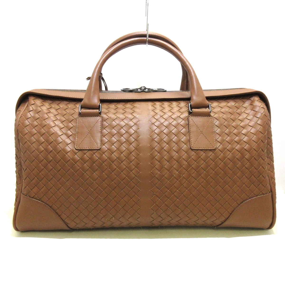 ボッテガヴェネタ/ボストンバッグ/イントレチャート/ブラウン/レザー