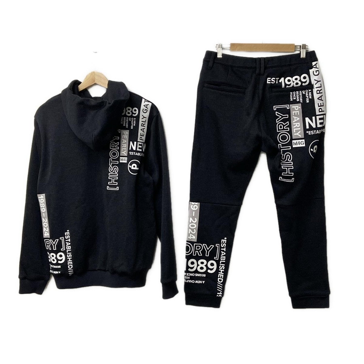 パーリーゲイツ/メンズセットアップ/黒×白/サイズ：上5 /下4の買取実績