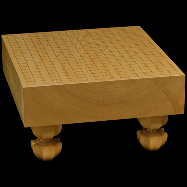 国産本榧足付碁盤 3寸6分（木裏） ga30010 | 前川榧碁盤店