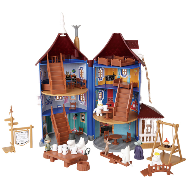 ムーミンハウス(取っ手付) フィギュア9体付 Martinex MOOMIN