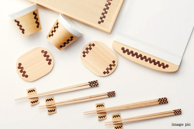 秋田の伝統工芸品「樺細工」製,Tsunaguシリーズ カップ。桜皮細工