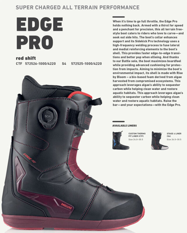 25-26 DEELUXE ブーツ EDGE PRO ディーラックス エッジ プロ S4 サーモ