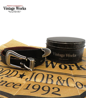 Vintage Works ヴィンテージワークス CHASIN|厚銀メッキ真鍮バックル|7