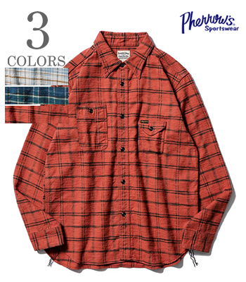 PHERROW'S フェローズ 長袖|チェック|ネルシャツ|ワークシャツ『LIGHT