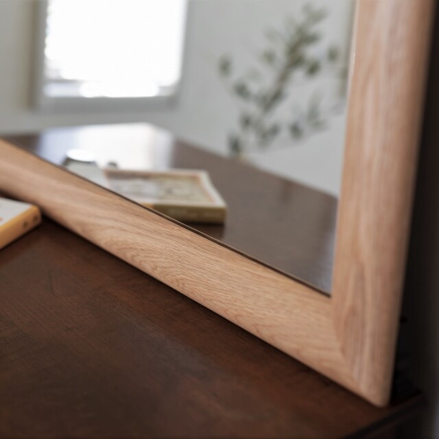 SENNOKI SOL ソル 30x30cm ホワイトオーク材 壁掛けミラー 正方形