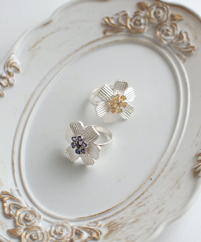 フラワーモチーフリング / シルバー | kapuwa
