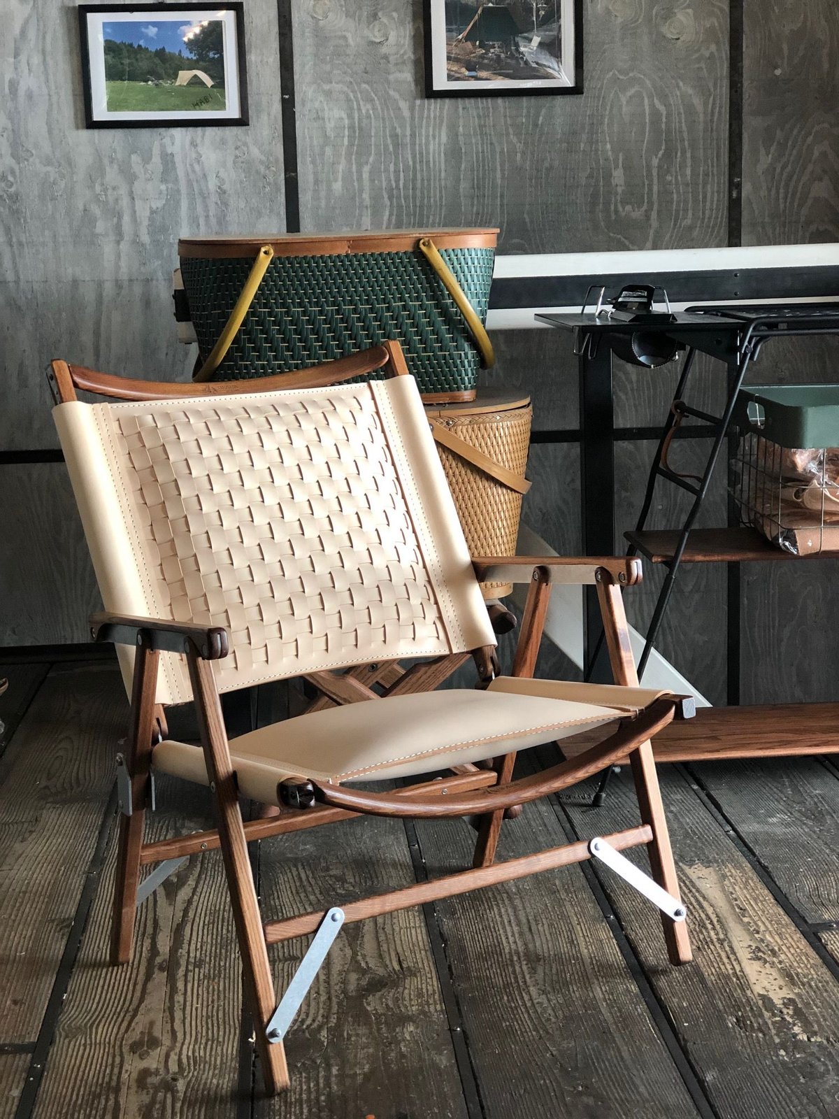 BLACK Design×PINOWORKS コラボロッキングチェア LOW レザーメッシュ