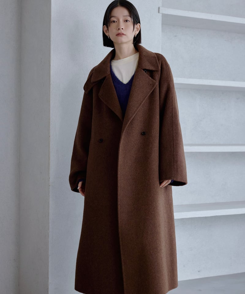 double face wool stand collar coat/2color | F A