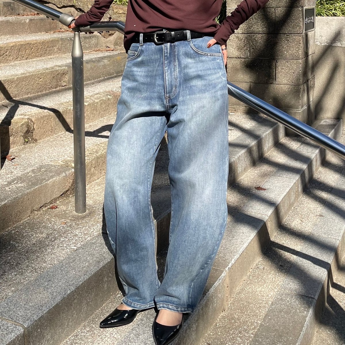 Anna Kerry】裏起毛モロッコデニムパンツ | selectshop kusukusu