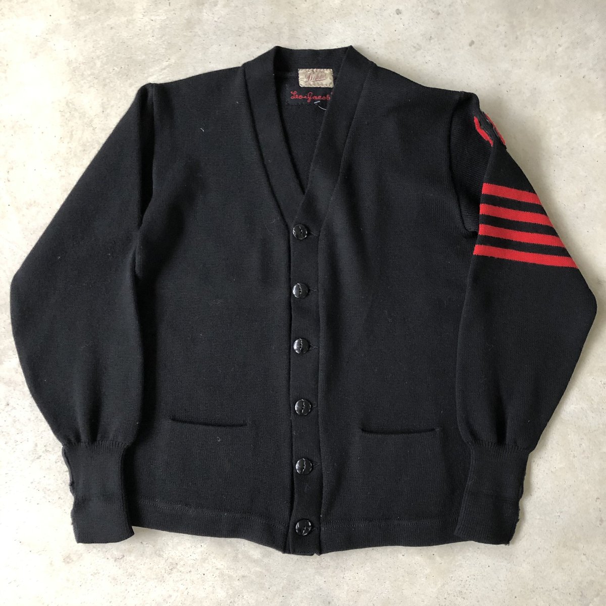 50's Dehen ビンテージレタードカーディガン | CUSTOM FEVER