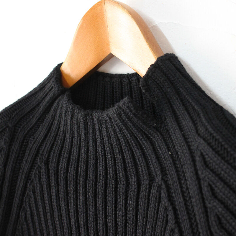 再入荷** homspun ホームスパン ラムリブハイネックプルオーバー